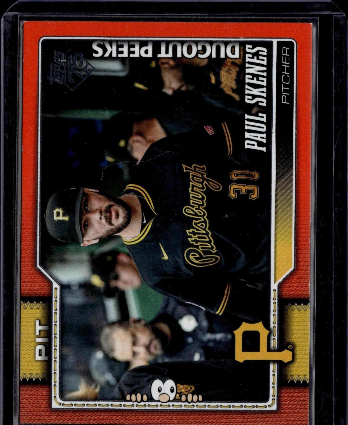 2026 Topps #100 Paul Skenes Dugout Peeks Orange