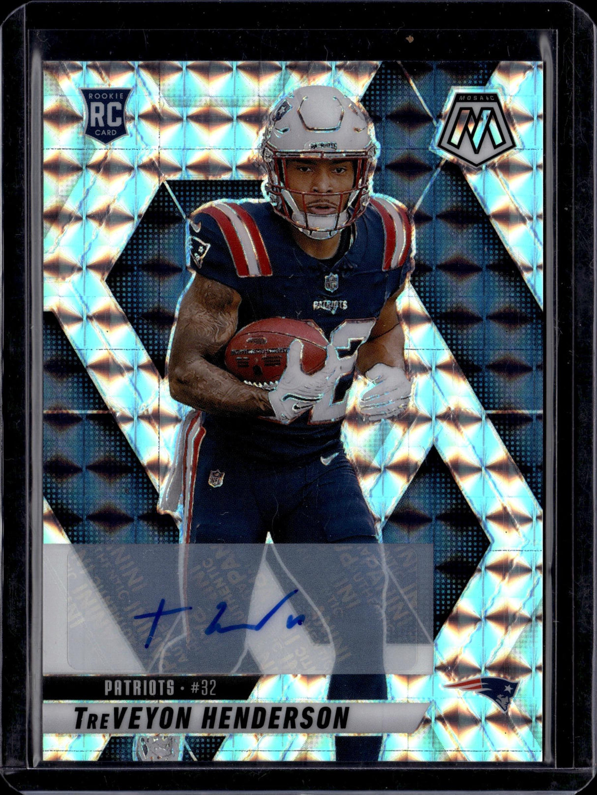 2025 Panini Mosaic #325 TreVeyon Henderson Rookie Autographs Mosaic
