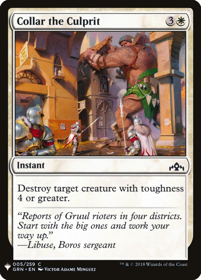 Collar the Culprit (GRN-5) - The List (PLST)