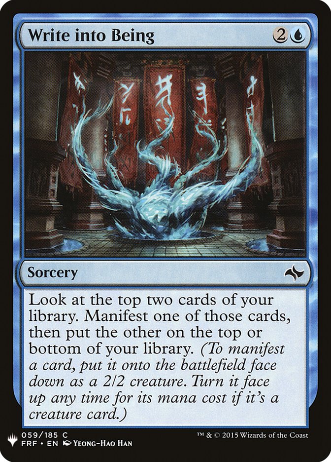 Write into Being - The List (PLST)