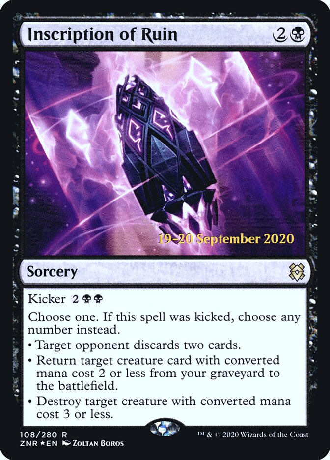 Inscription of Ruin (108s) - Zendikar Rising Promos (PZNR)