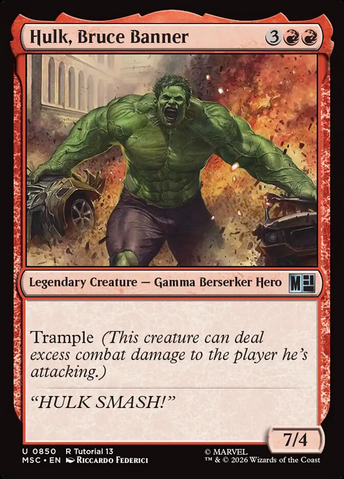 Hulk, Bruce Banner (850) - Marvel Super Heroes Commander (MSC)