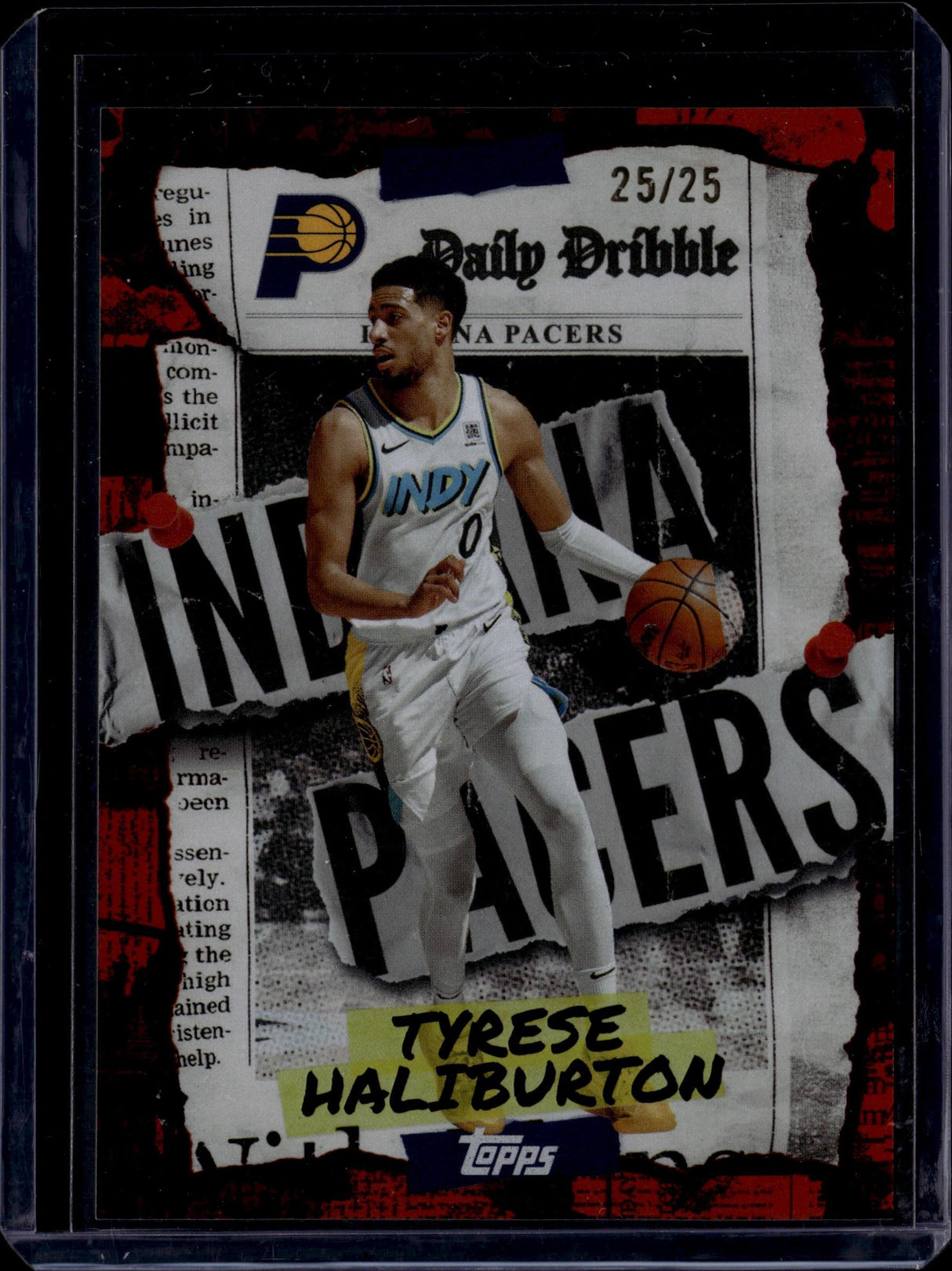 2025-26 Topps Tyrese Haliburton The Daily Dribble Orange Rainbow /25 #DD-14