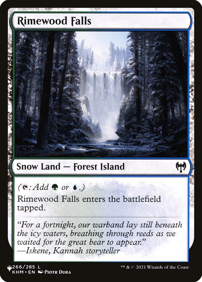 Rimewood Falls (KHM-266) - The List (PLST)