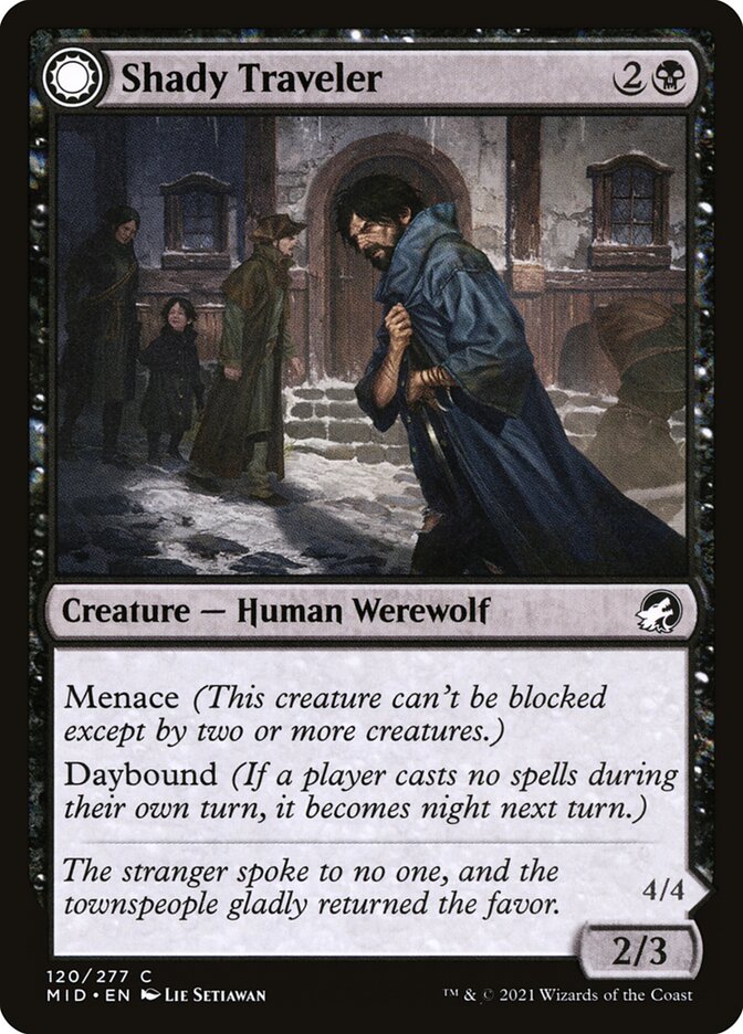 Shady Traveler // Stalking Predator (120) - Innistrad: Midnight Hunt (MID)