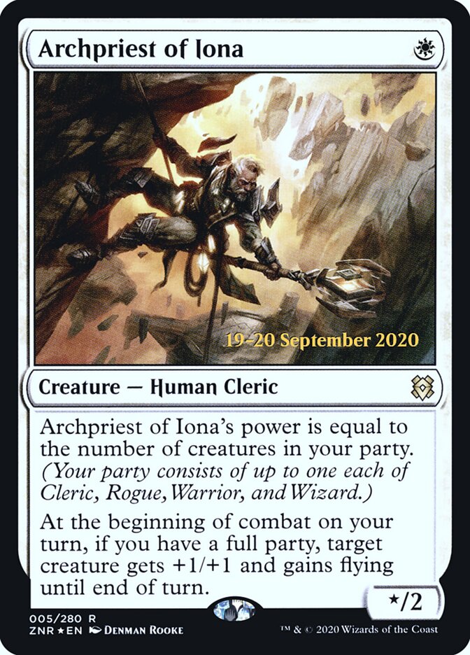 Archpriest of Iona (5s) - Zendikar Rising Promos (PZNR)