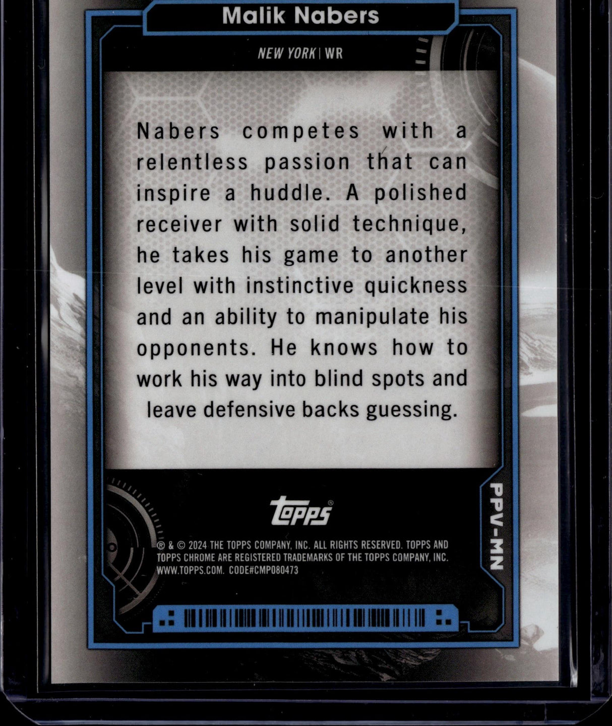 2024 Topps Chrome Cosmic #PPV-MN Malik Nabers Planetary Pursuit Venus