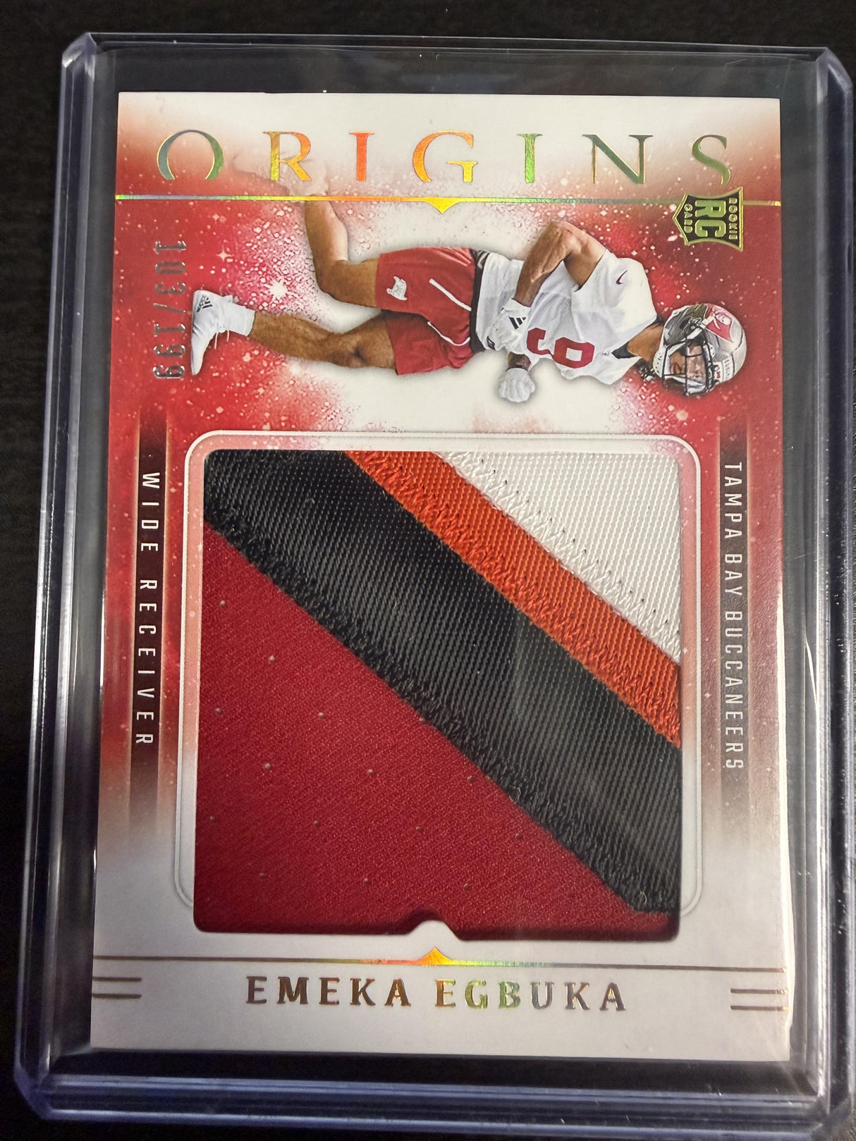 2025 Panini Origins #RJY-EEA Emeka Egbuka Rookie Jumbo Jerseys
