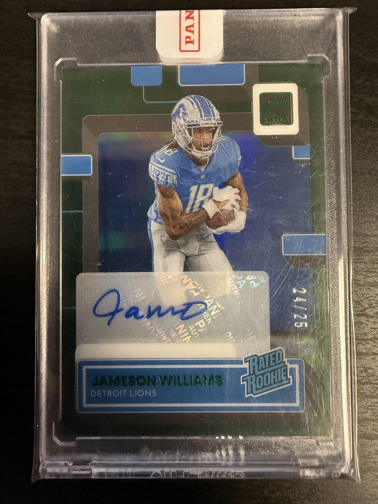 2022 Clearly Donruss #58 Jameson Williams Rated Rookie Autographs Green