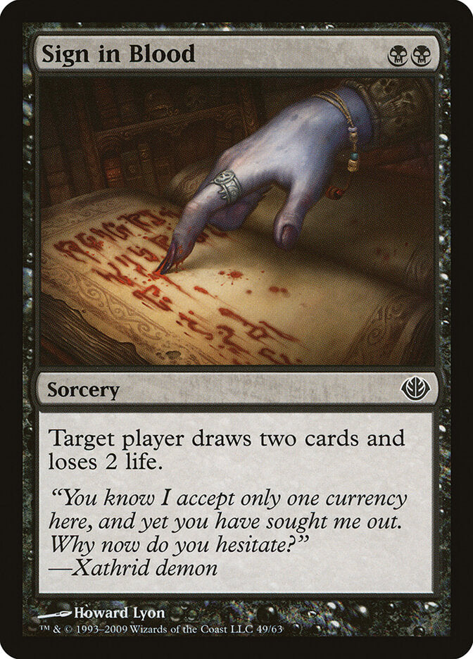 Sign in Blood (49) - Duel Decks: Garruk vs. Liliana (DDD)