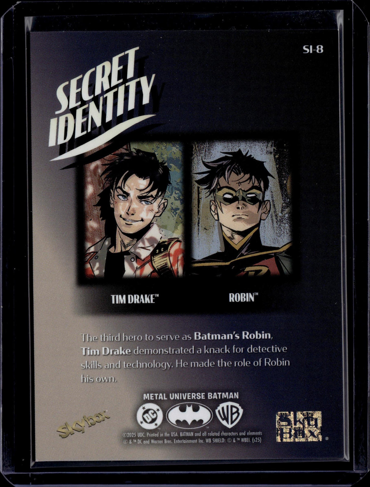 2025 Skybox Metal Universe Batman #SI-8 Robin Secret Identity