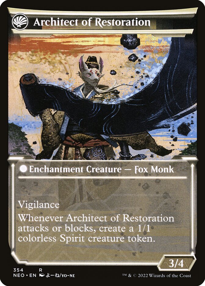 The Restoration of Eiganjo // Architect of Restoration (354) - Kamigawa: Neon Dynasty (NEO)