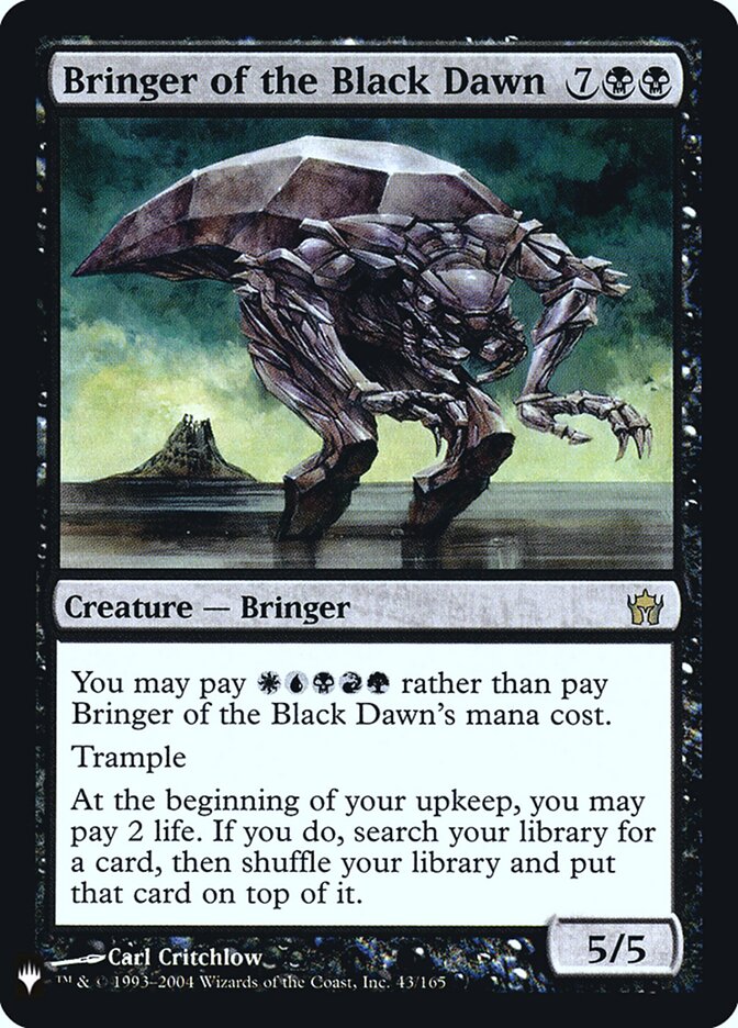 Bringer of the Black Dawn (5DN-43) - The List (PLST)
