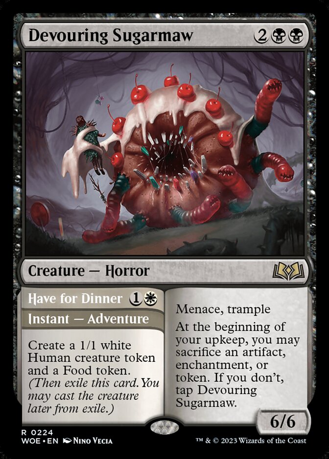 Devouring Sugarmaw // Have for Dinner (224) - Wilds of Eldraine (WOE)