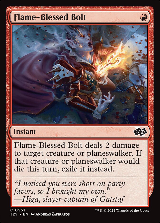 Flame-Blessed Bolt (551) - Foundations Jumpstart (J25)