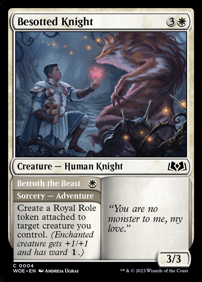 Besotted Knight // Betroth the Beast (4) - Wilds of Eldraine (WOE)