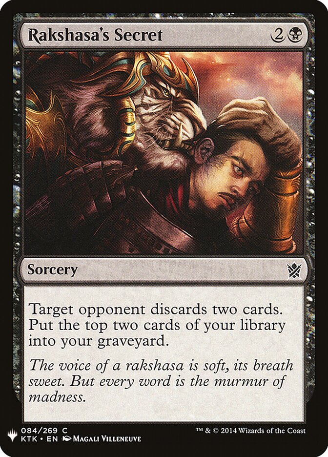 Rakshasa's Secret (KTK-84) - The List (PLST)