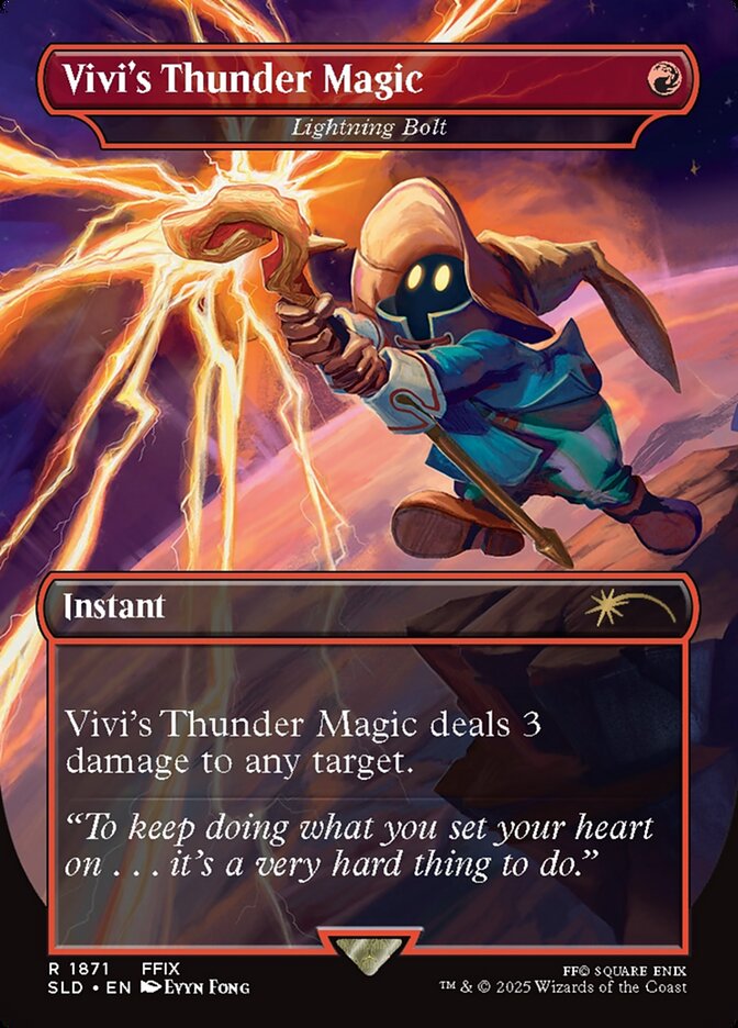 Vivi's Thunder Magic - Lightning Bolt (1871) - Secret Lair Drop (SLD)