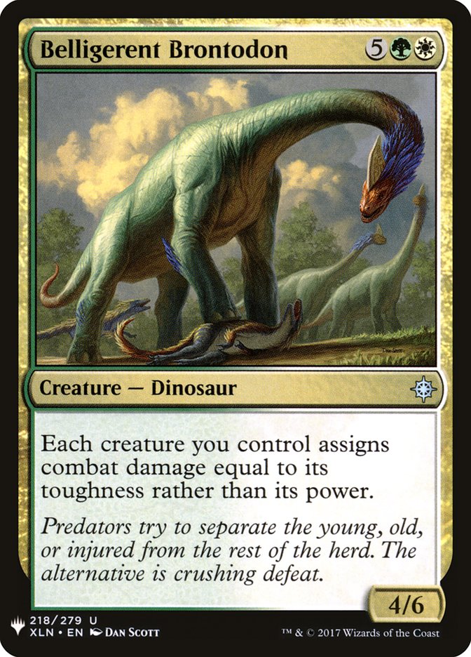 Belligerent Brontodon - The List (PLST)