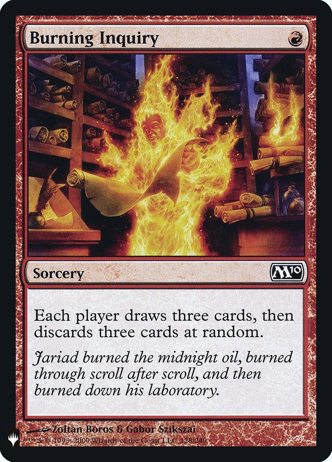 Burning Inquiry - The List (PLST)