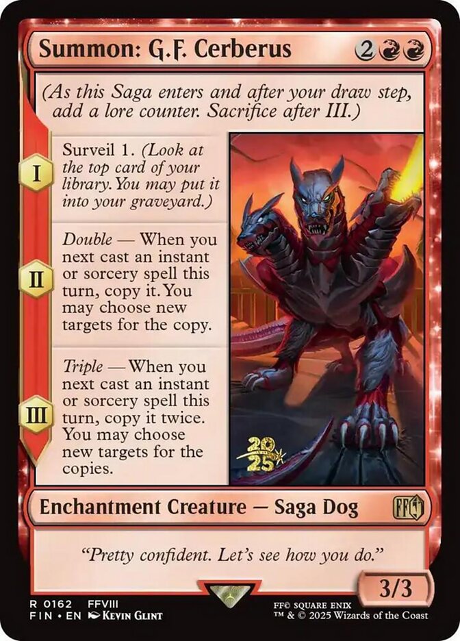 Summon: G.F. Cerberus (162s) - Final Fantasy Promos (PFIN)
