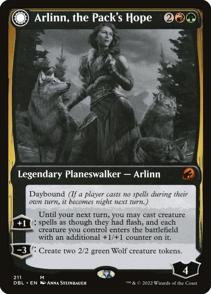 Arlinn, the Pack's Hope // Arlinn, the Moon's Fury (211) - Innistrad: Double Feature (DBL)