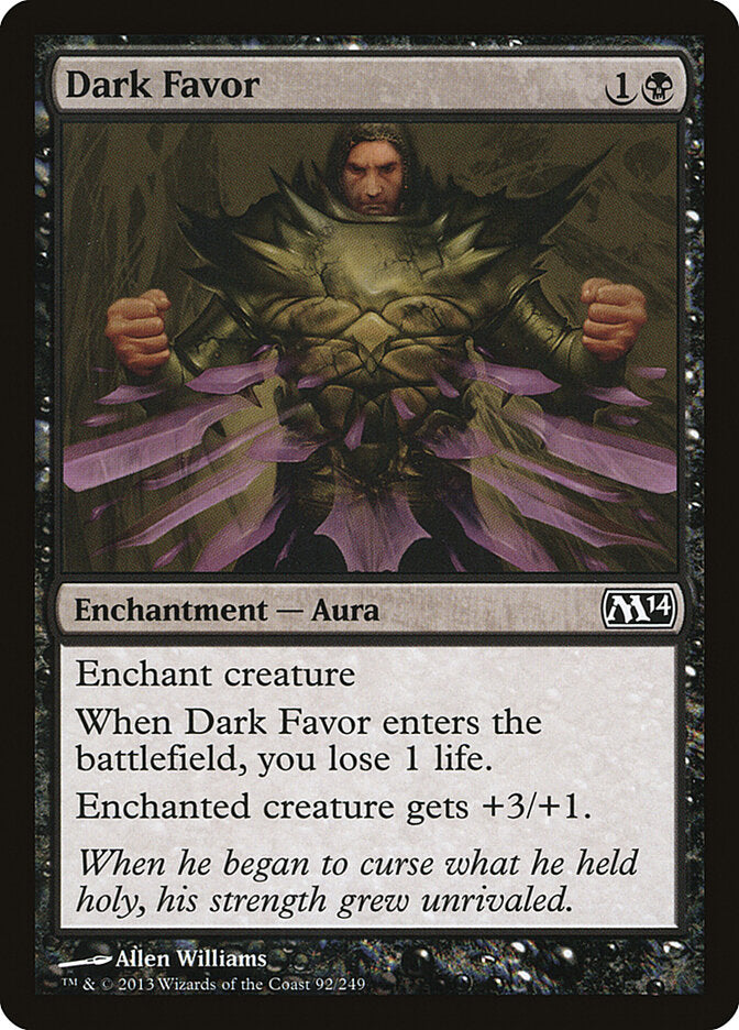 Dark Favor (92) - Magic 2014 (M14)