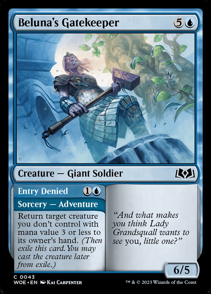 Beluna's Gatekeeper // Entry Denied (43) - Wilds of Eldraine (WOE)