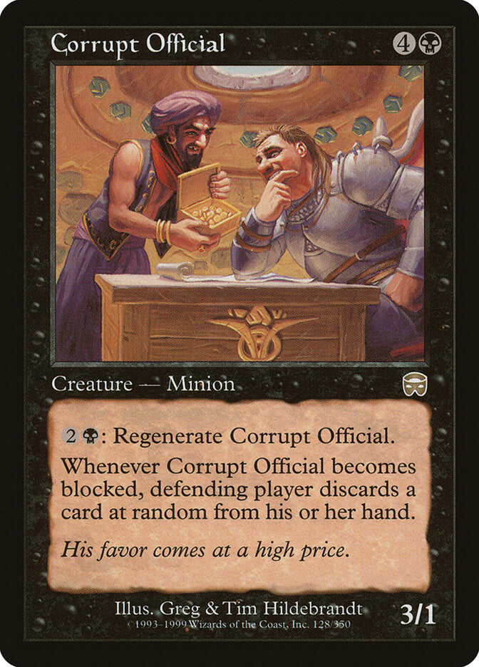 Corrupt Official (128) - Mercadian Masques (MMQ)