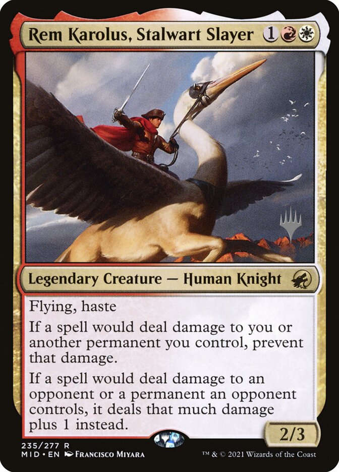 Rem Karolus, Stalwart Slayer (235p) - Innistrad: Midnight Hunt Promos (PMID)