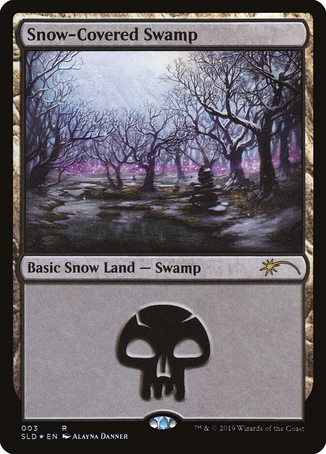 Snow-Covered Swamp (3) - Secret Lair Drop (SLD)