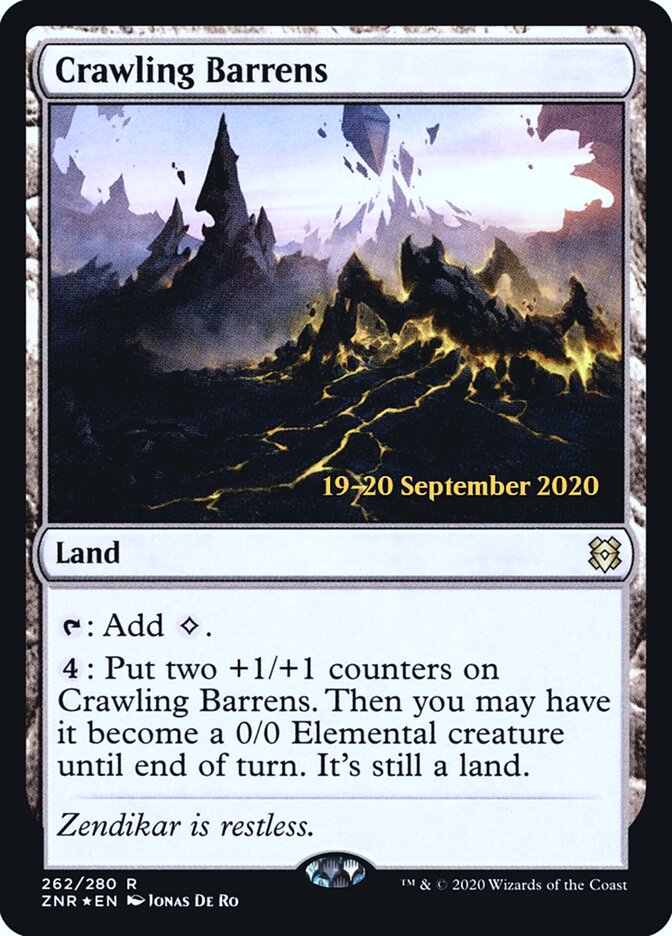 Crawling Barrens (262s) - Zendikar Rising Promos (PZNR)