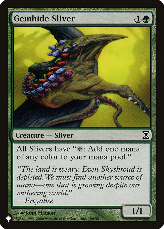 Gemhide Sliver (TSP-196) - The List (PLST)