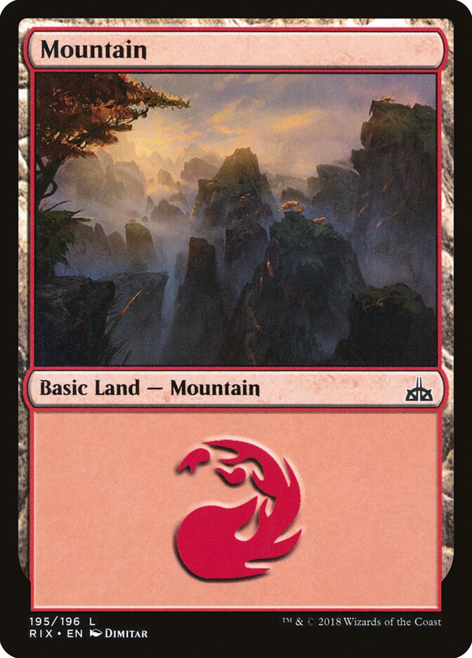 Mountain (195) - Rivals of Ixalan (RIX)