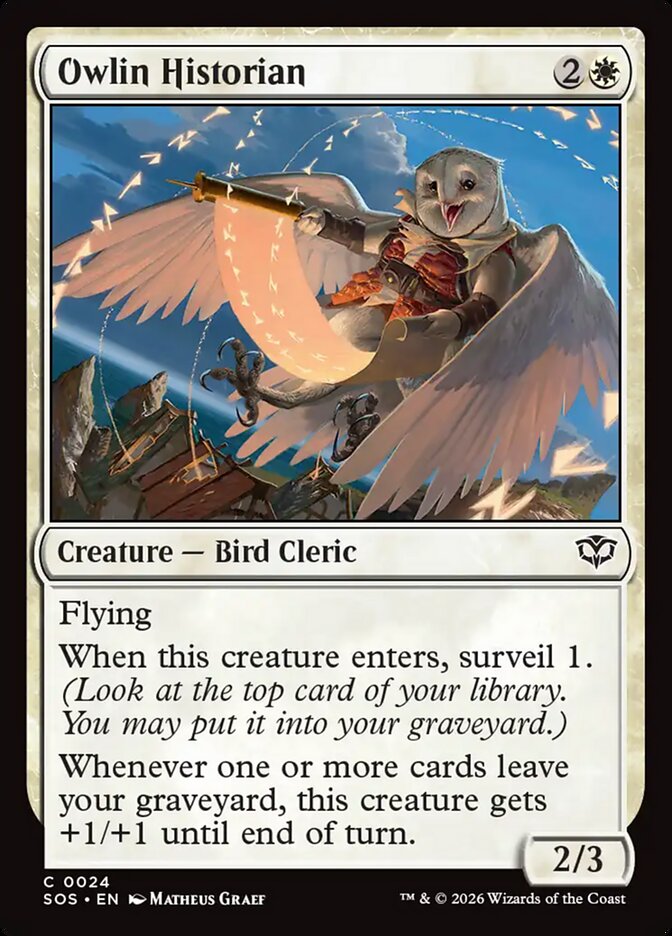 Owlin Historian (24) - Secrets of Strixhaven (SOS)