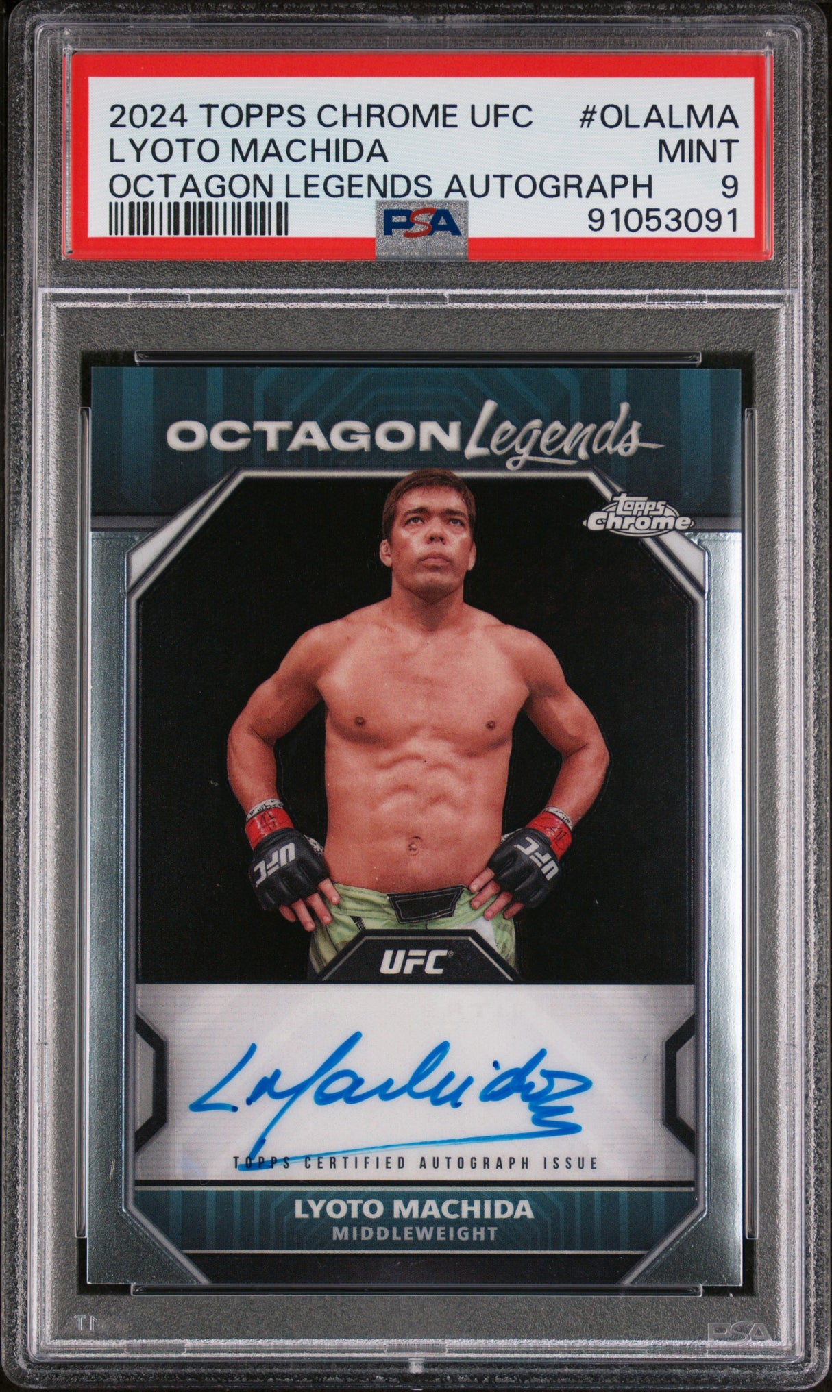 2024 Topps Chrome Octagon Legends Lyoto Machida Auto PSA 9
