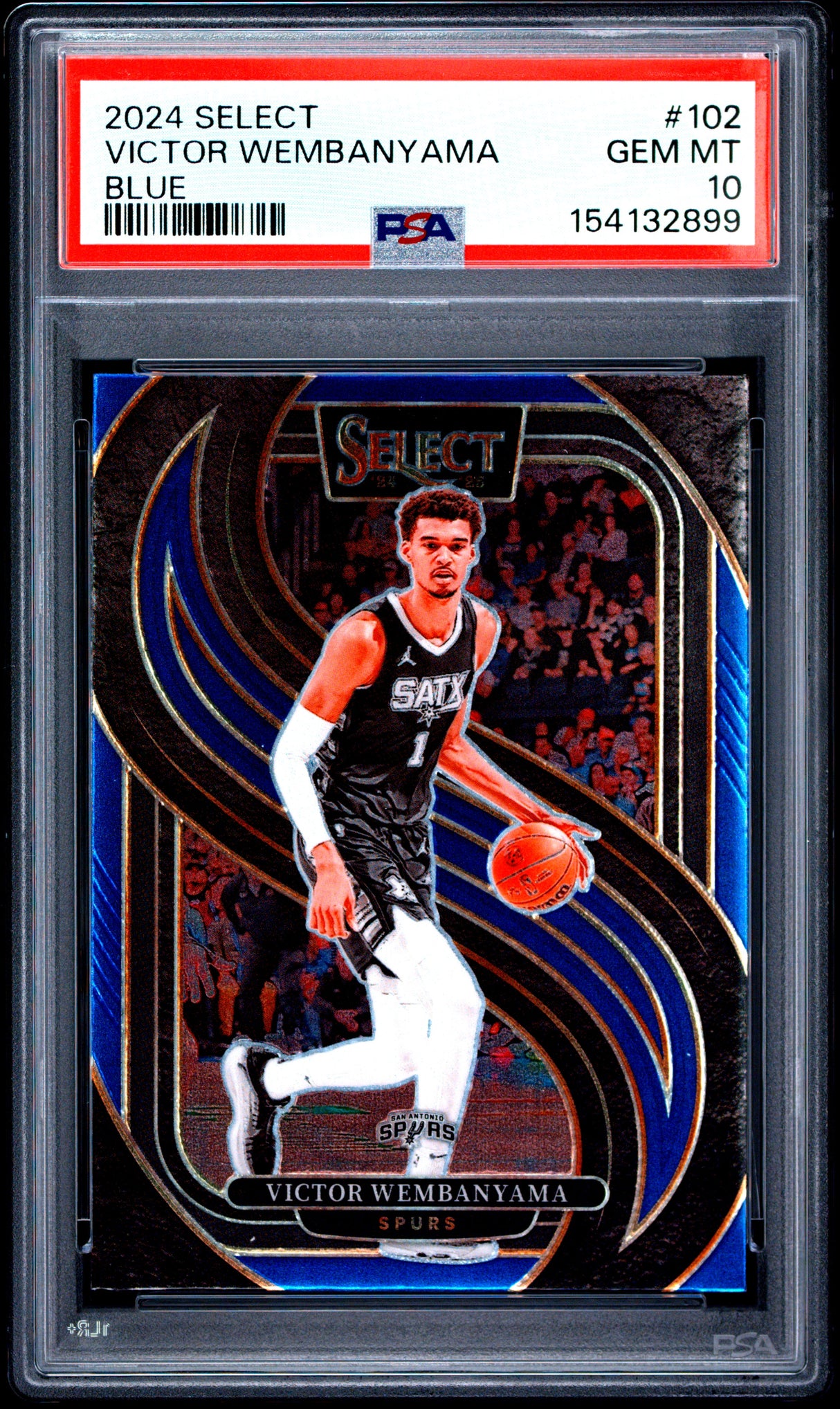 2024 Panini Select #102 Victor Wembanyama Blue PSA 10