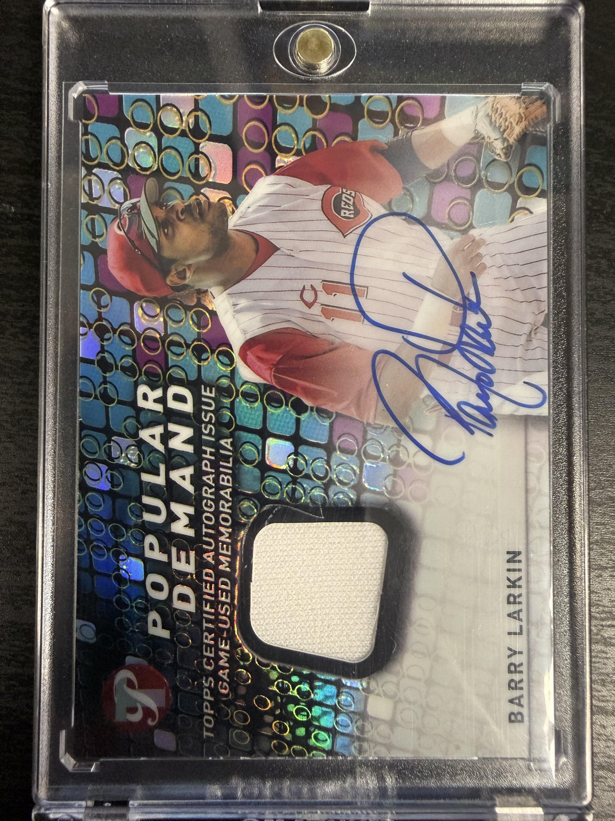 2022 Topps Pristine Barry Larkin Popular Demand Autograph Relics