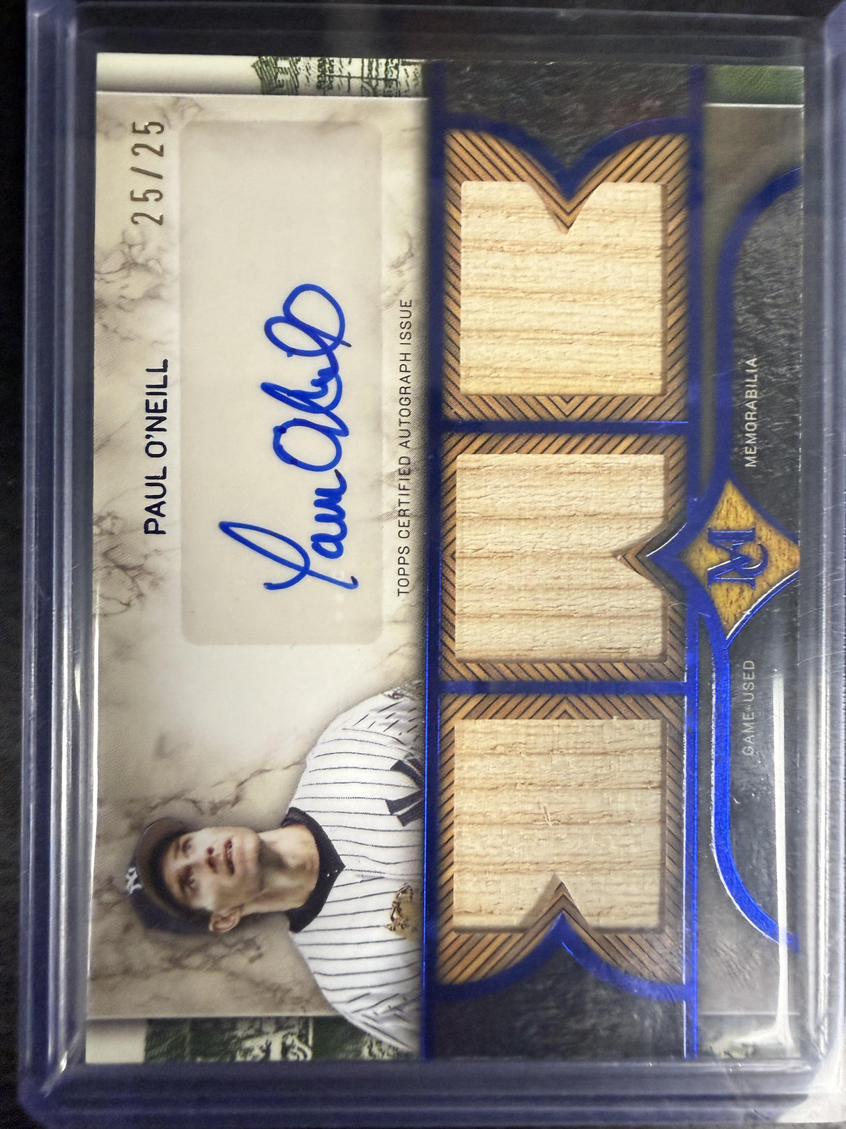 2025 Topps Museum Collection Paul O'Neill Relic Auto Sapphire /25
