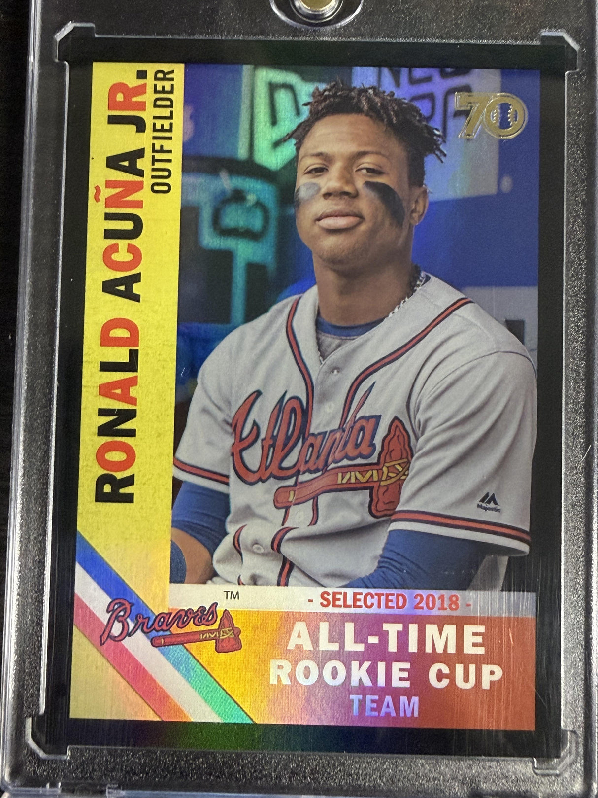2021 Topps Ronald Acuña Jr. All-Time Rookie Cup Team Black Foil /10