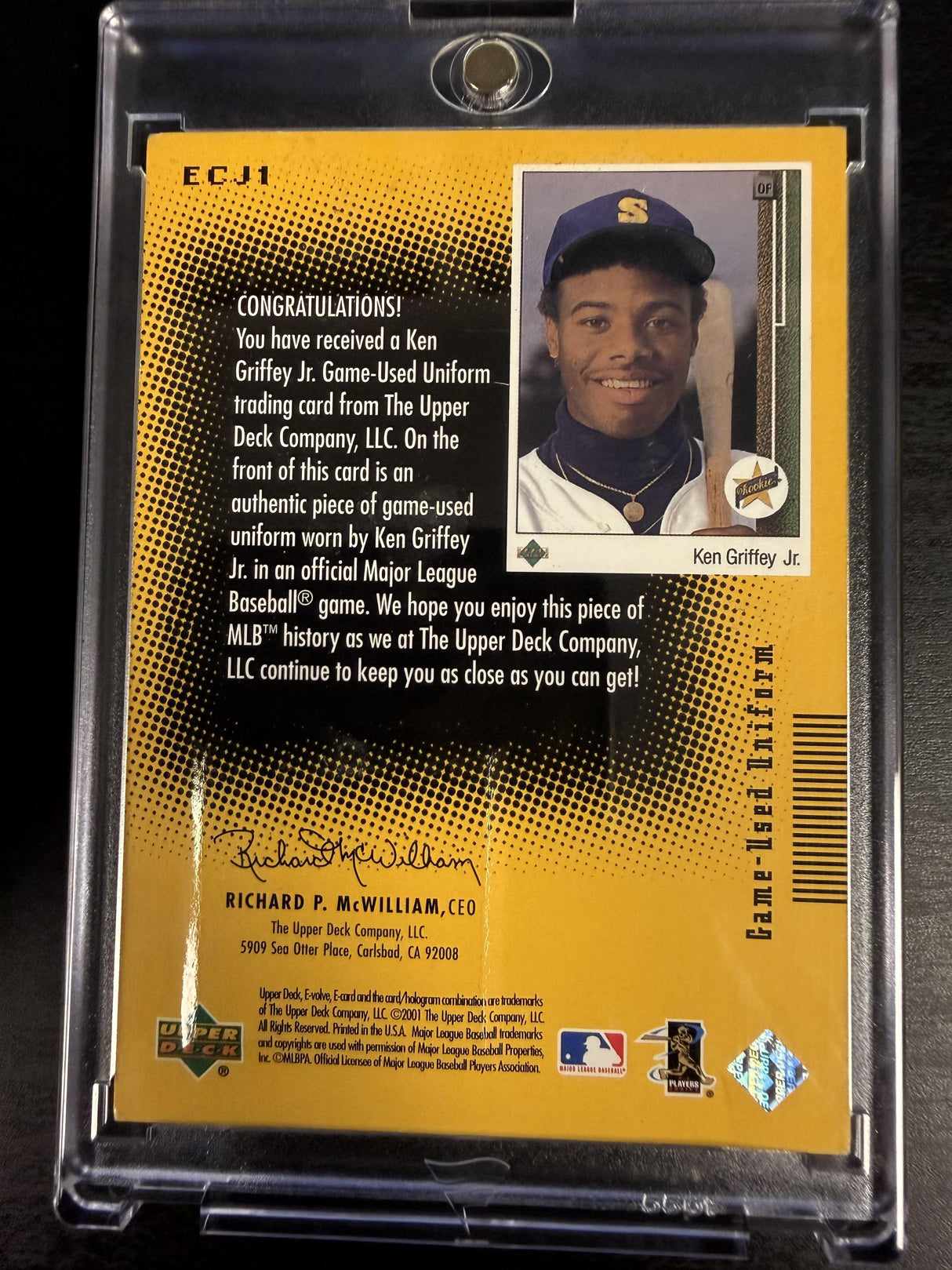 2001 Upper Deck Evolution Ken Griffey Jr. Classics Game Jersey /300