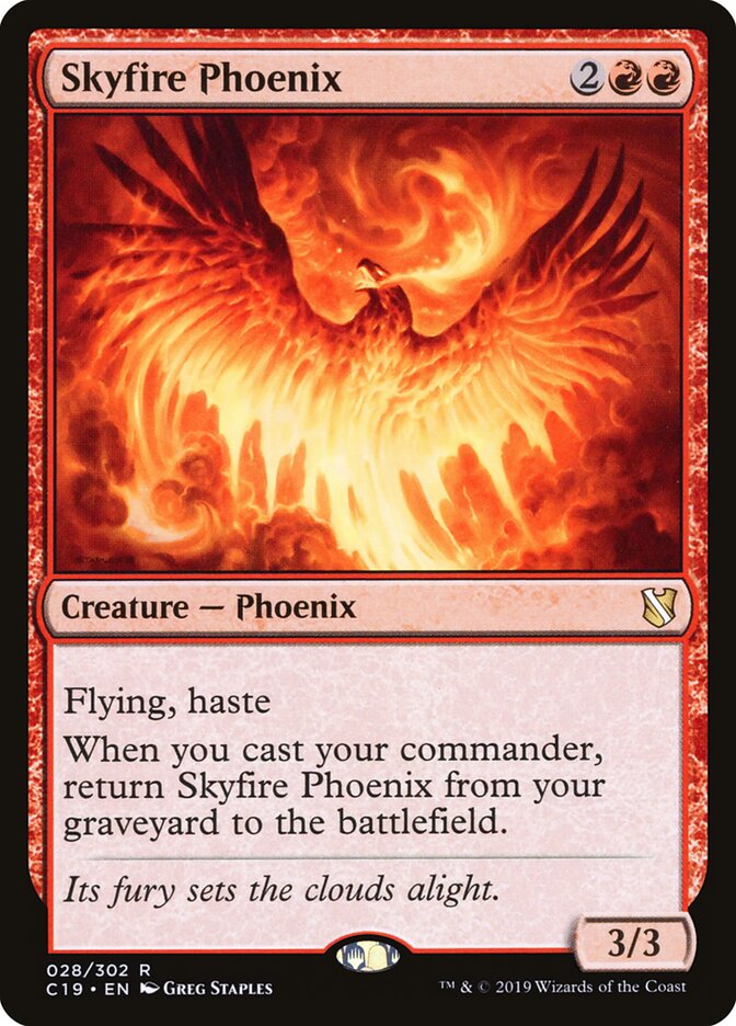 Skyfire Phoenix (28) - Commander 2019 (C19)