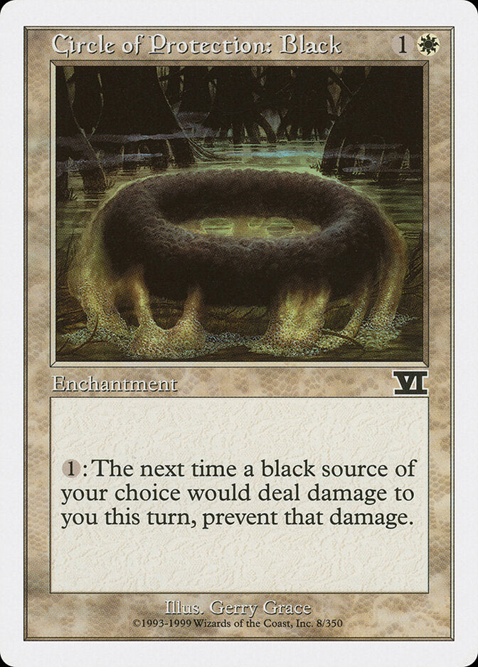 Circle of Protection: Black (8) - Classic Sixth Edition (6ED)