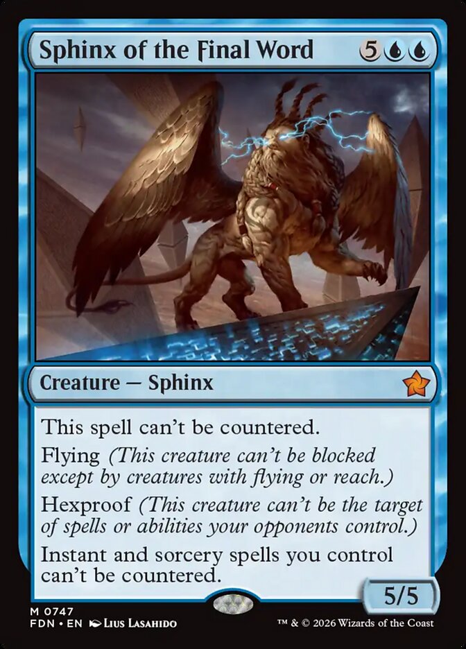 Sphinx of the Final Word (747) - Foundations (FDN)