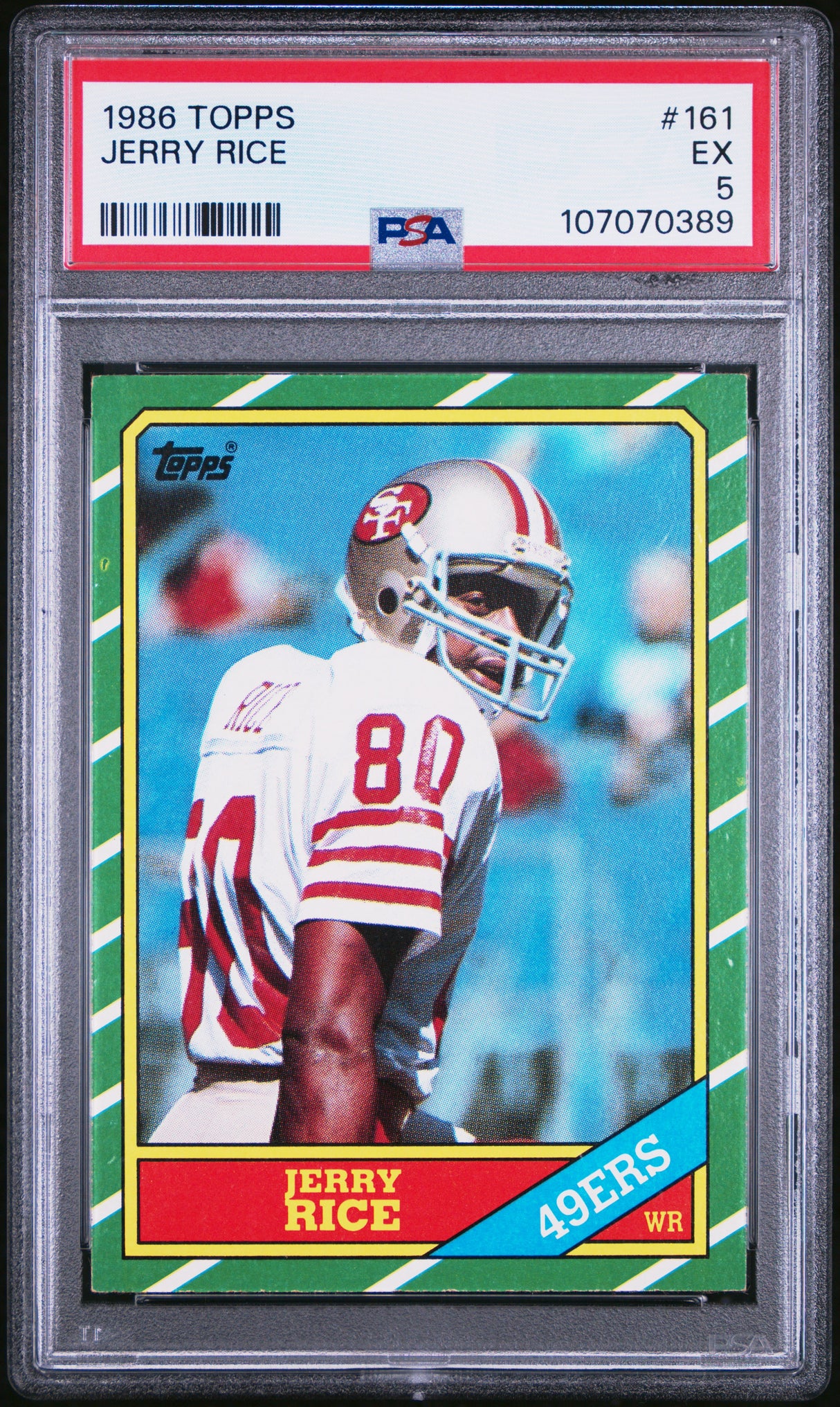1986 Topps #161 Jerry Rice PSA 5