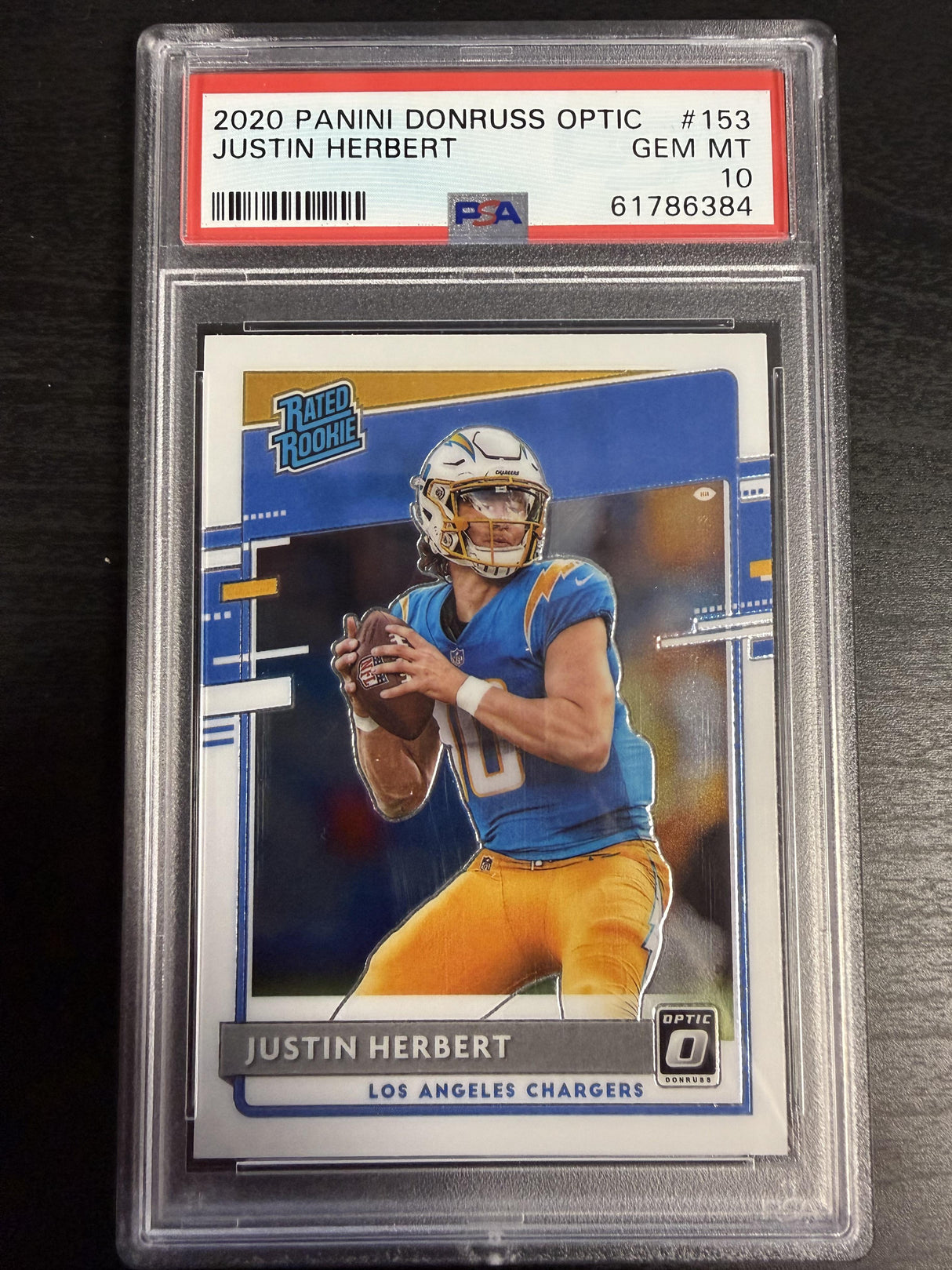 2020 Panini Donruss Optic #153 Justin Herbert PSA 10