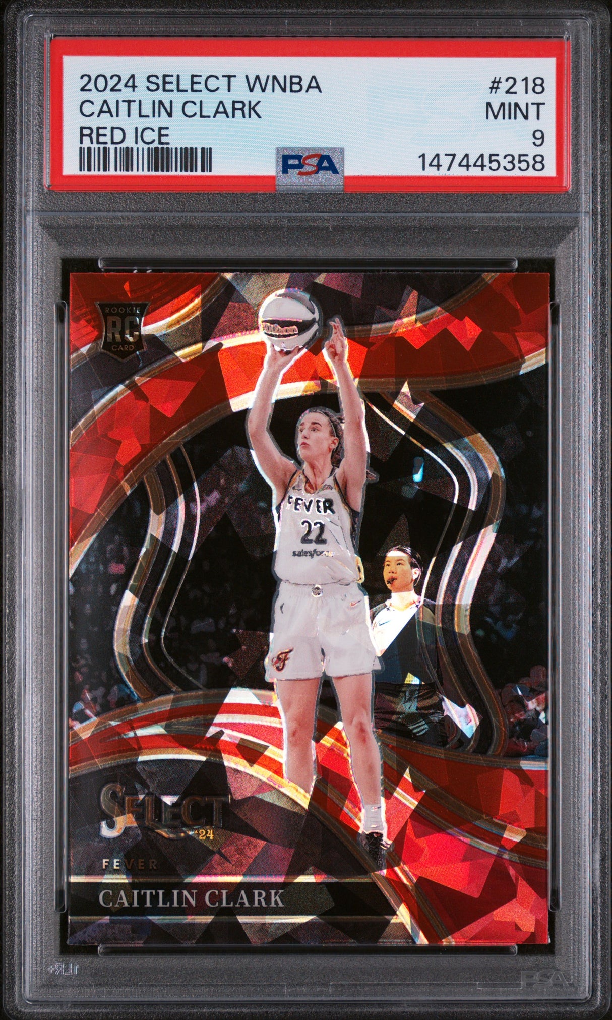 2024 Panini Select Wnba #218 Caitlin Clark Red Ice PSA 9