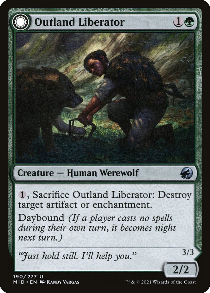 Outland Liberator // Frenzied Trapbreaker (190) - Innistrad: Midnight Hunt (MID)