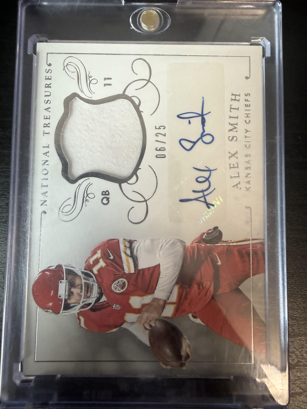 2014 Panini National Treasures #MS-AS Alex Smith Materials Signatures