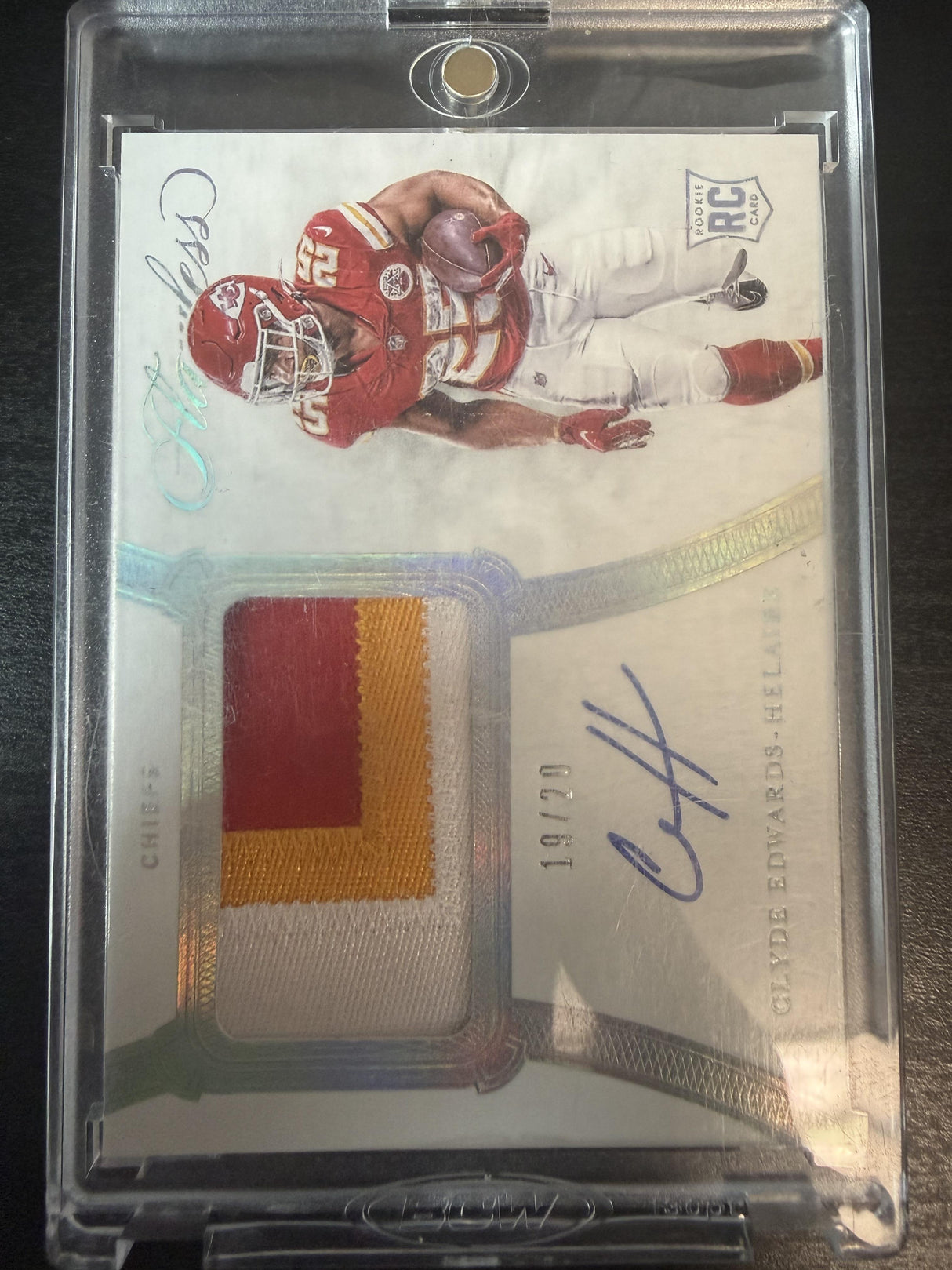 2020 Flawless Clyde Edwards-Helaire Rookie Patch Auto Silver /20